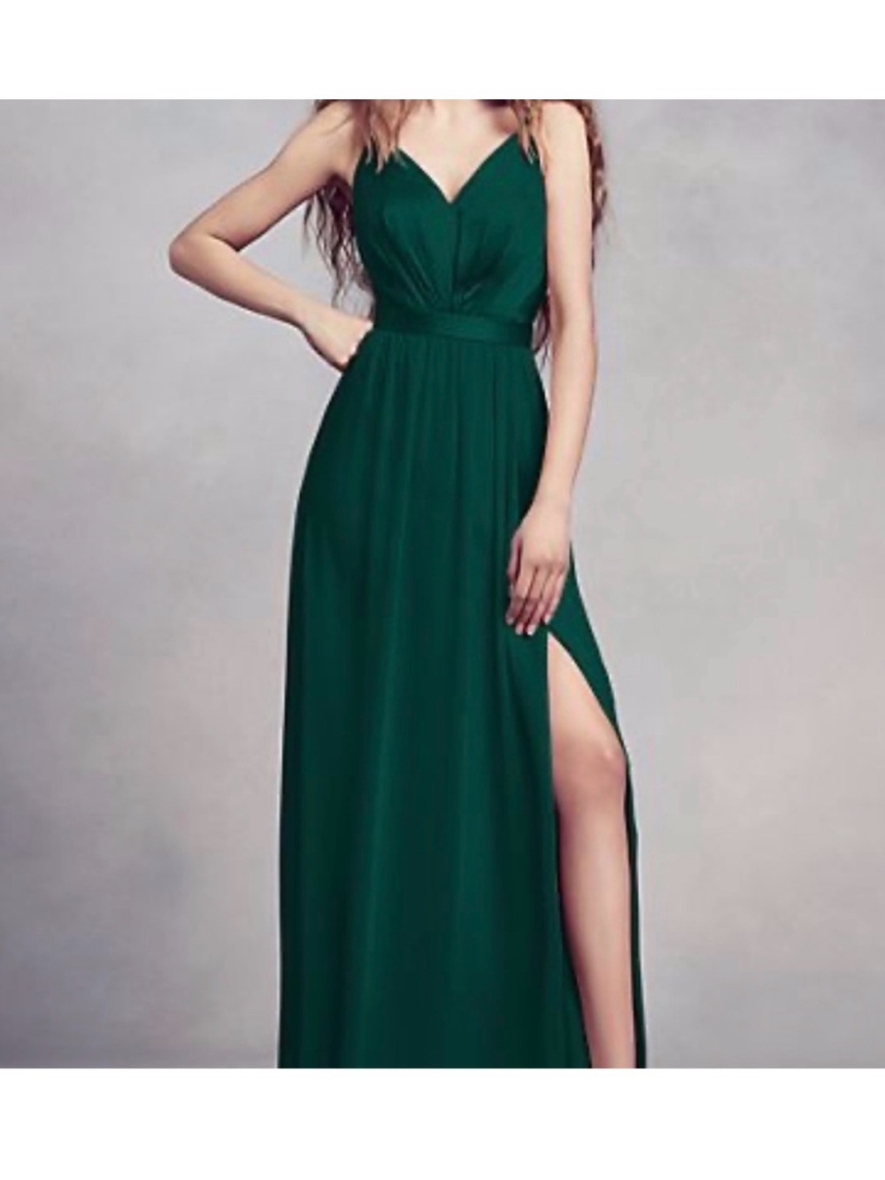 White by Vera Wang- Charmeuse and Chiffon Bridesmaid Dress
